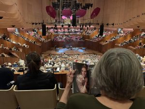Waiting for the start of the ACO performance of Silence and Rapture at Sydney Opera House
